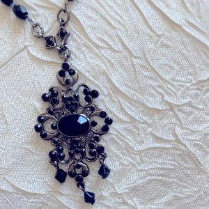 Black Chic Antique Look Necklace.